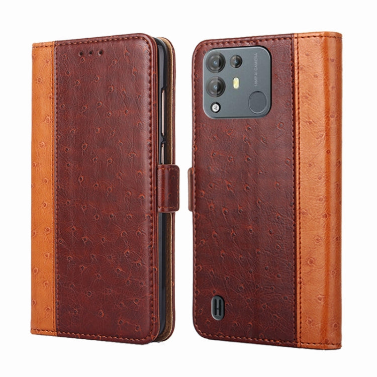 For Blackview A55 Pro Ostrich Texture Flip Leather Phone Case