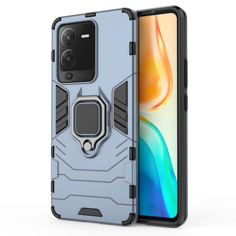 For vivo S15 PC + TPU Shockproof Protective Phone Case with Magnetic Ring Holder