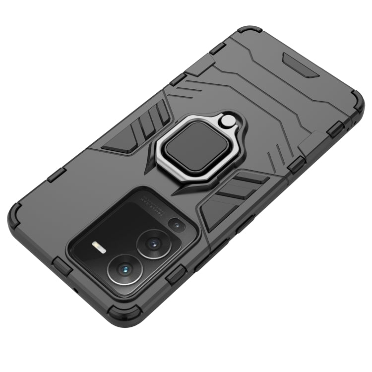 For vivo S15 PC + TPU Shockproof Protective Phone Case with Magnetic Ring Holder