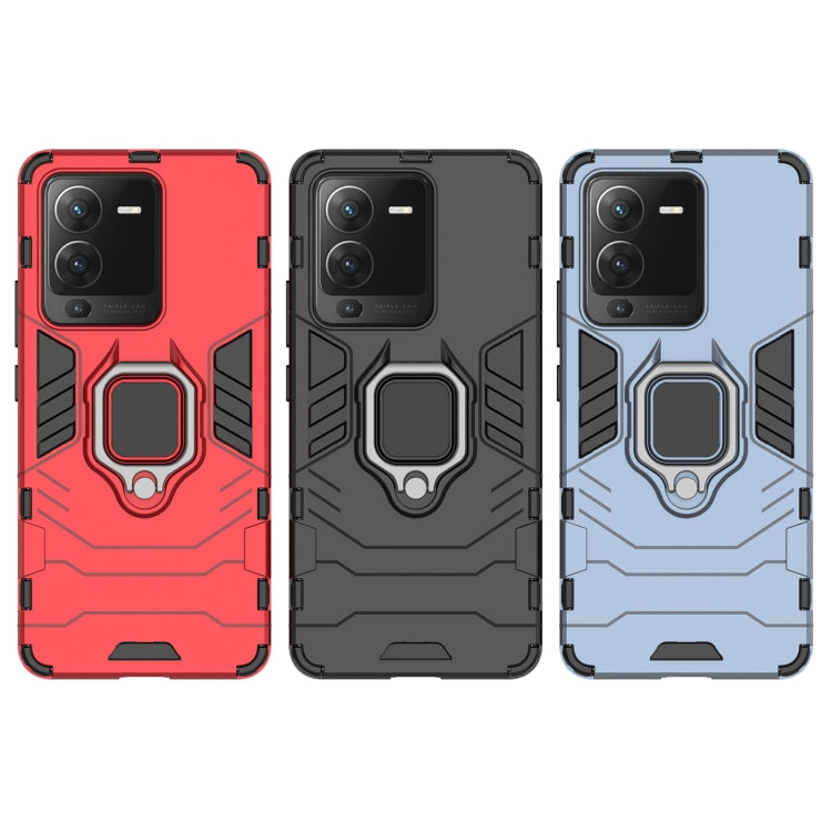 For vivo S15 PC + TPU Shockproof Protective Phone Case with Magnetic Ring Holder