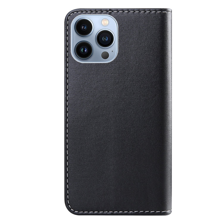 For iPhone 14 Pro Max Tricolor Stitching Flip Leather Phone Case