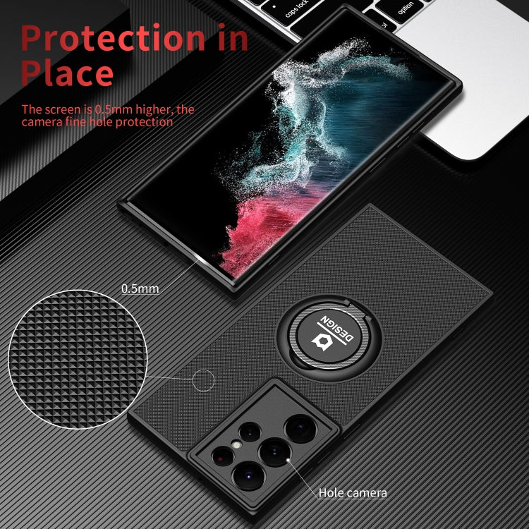 For Samsung Galaxy S22 Ultra 5G Eagle Eye Ring Holder Phone Case