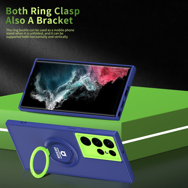 For Samsung Galaxy S22 Ultra 5G Eagle Eye Ring Holder Phone Case
