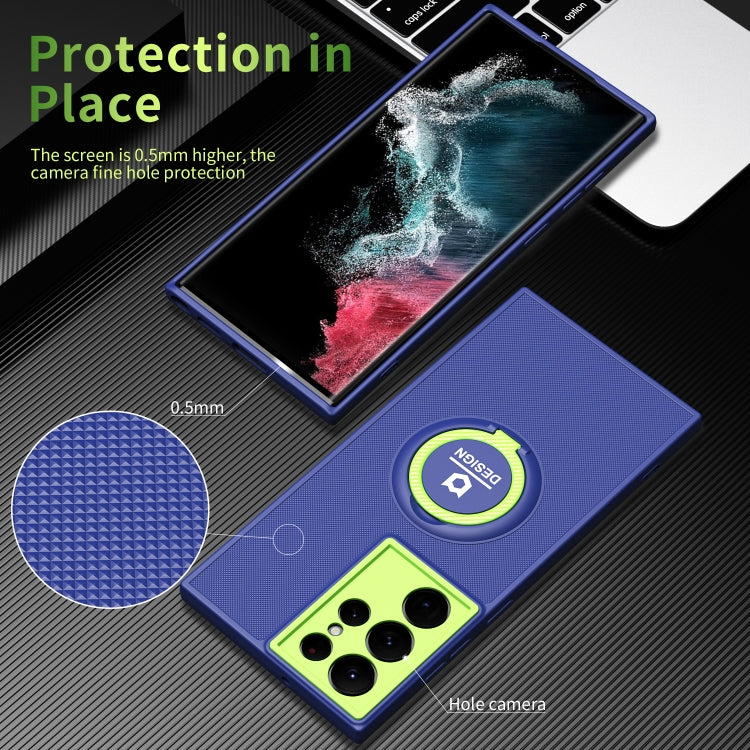 For Samsung Galaxy S22 Ultra 5G Eagle Eye Ring Holder Phone Case