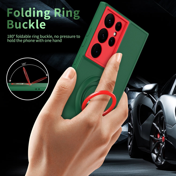 For Samsung Galaxy S22 Ultra 5G Eagle Eye Ring Holder Phone Case