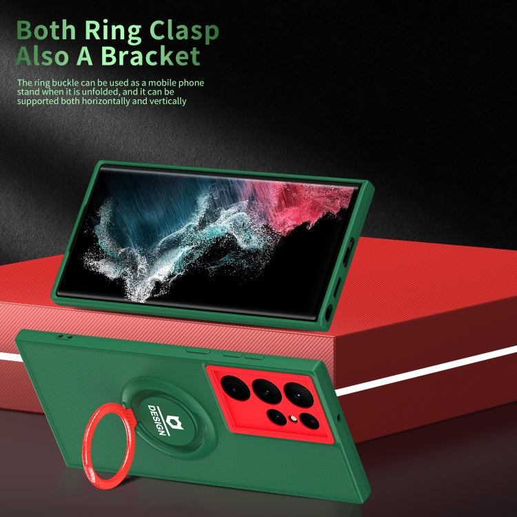 For Samsung Galaxy S22 Ultra 5G Eagle Eye Ring Holder Phone Case