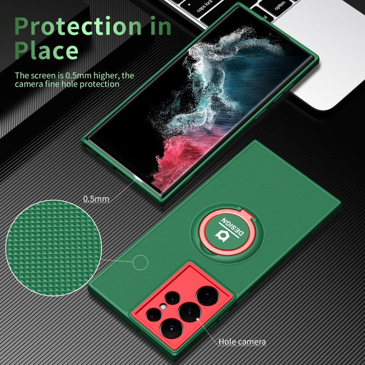For Samsung Galaxy S22 Ultra 5G Eagle Eye Ring Holder Phone Case