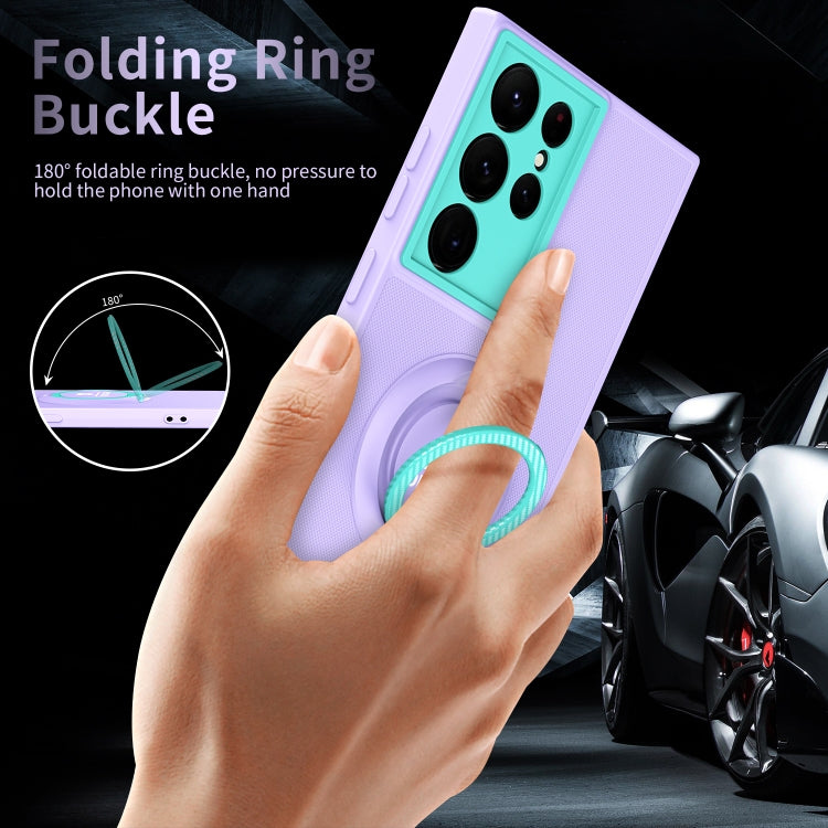 For Samsung Galaxy S22 Ultra 5G Eagle Eye Ring Holder Phone Case