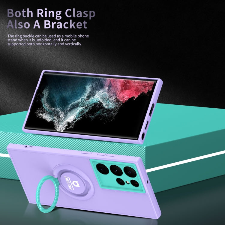 For Samsung Galaxy S22 Ultra 5G Eagle Eye Ring Holder Phone Case