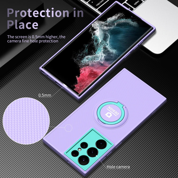 For Samsung Galaxy S22 Ultra 5G Eagle Eye Ring Holder Phone Case