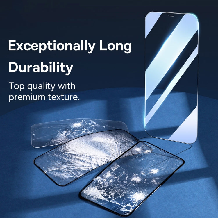 For iPhone 12 / 12 Pro 2pcs Baseus 0.3mm Full-glass Crystal Tempered Glass Film