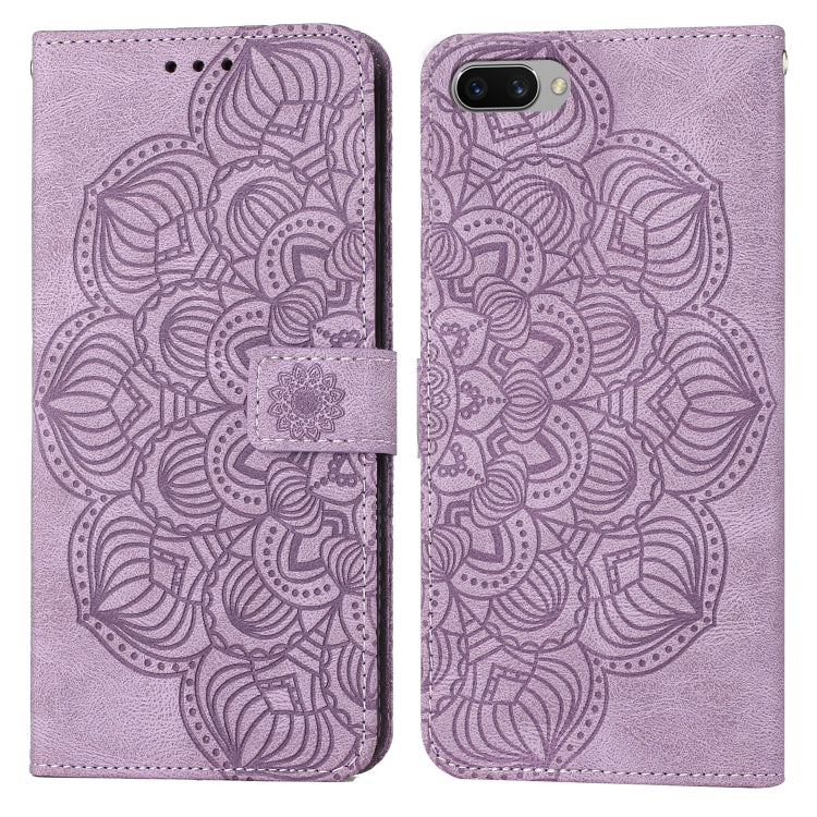For OPPO A3s / A5 / Realme C1 Mandala Embossed Flip Leather Phone Case
