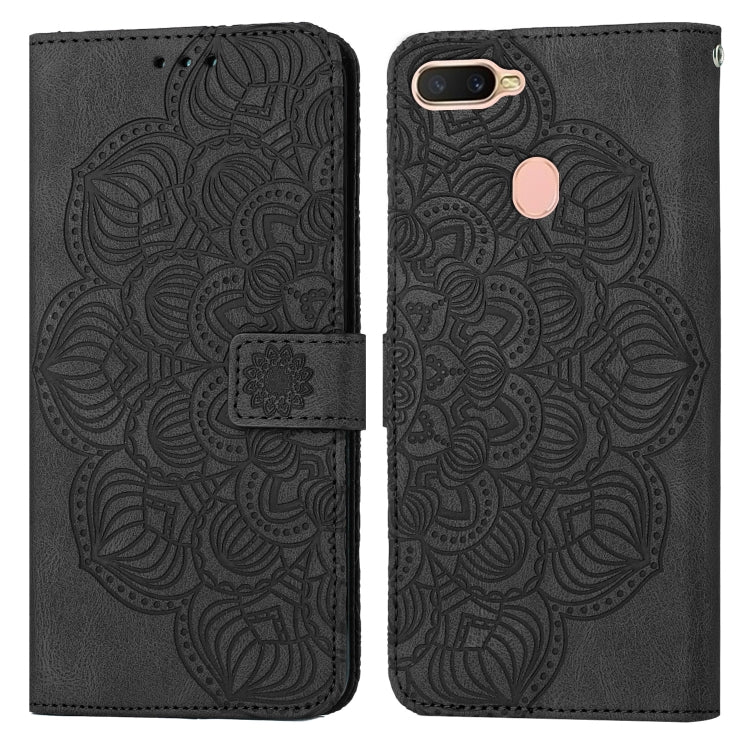 For OPPO A7 / A5s Mandala Embossed Flip Leather Phone Case