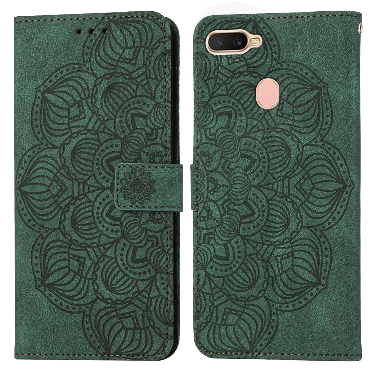 For OPPO A7 / A5s Mandala Embossed Flip Leather Phone Case