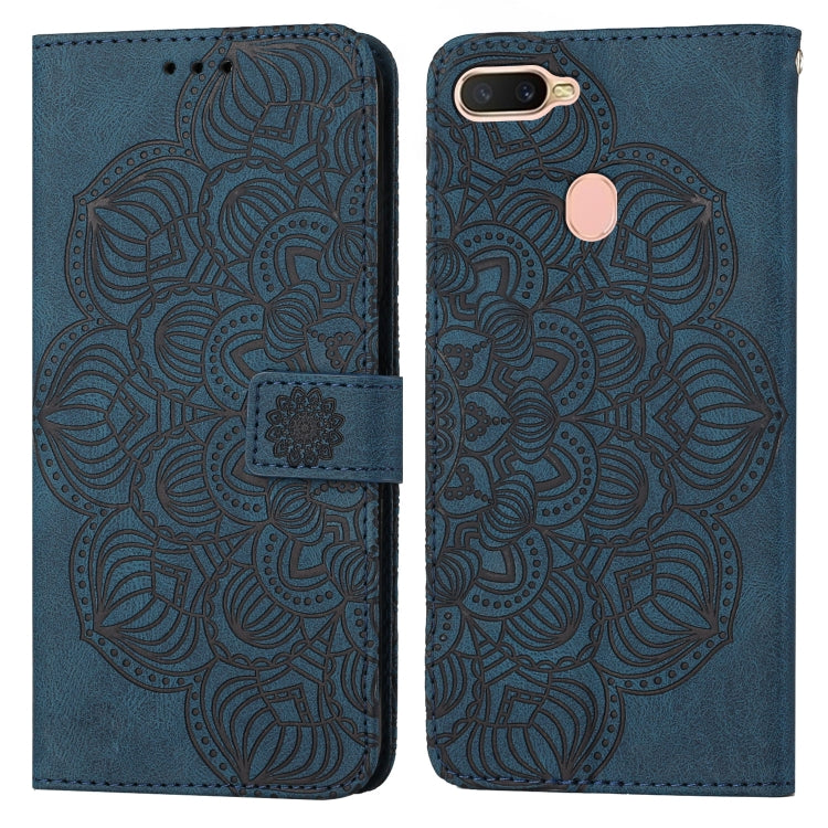 For OPPO A7 / A5s Mandala Embossed Flip Leather Phone Case