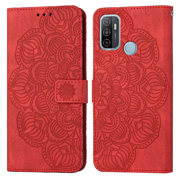 For OPPO A53s Mandala Embossed Flip Leather Phone Case