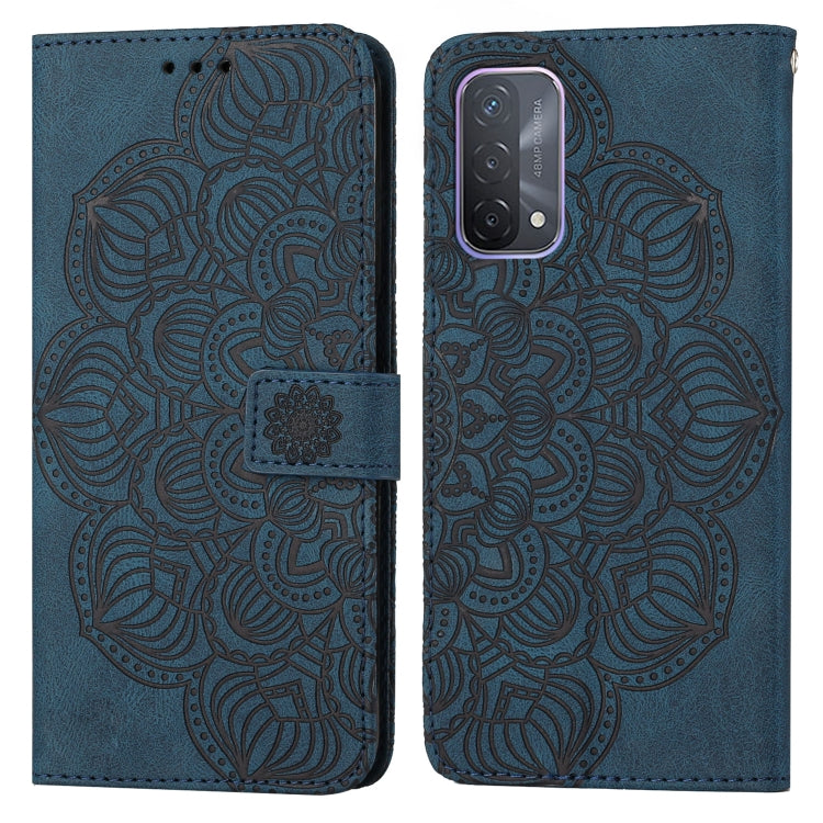 For OPPO A93 5G Mandala Embossed Flip Leather Phone Case