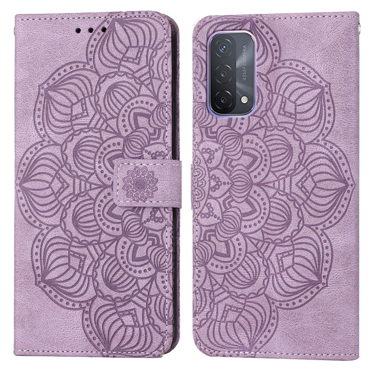 For OPPO A93 5G Mandala Embossed Flip Leather Phone Case