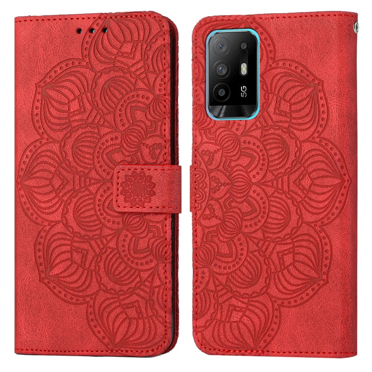 For OPPO A94 5G Mandala Embossed Flip Leather Phone Case
