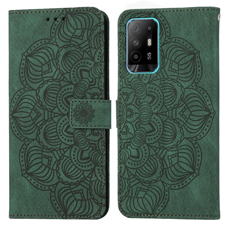 For OPPO A94 5G Mandala Embossed Flip Leather Phone Case