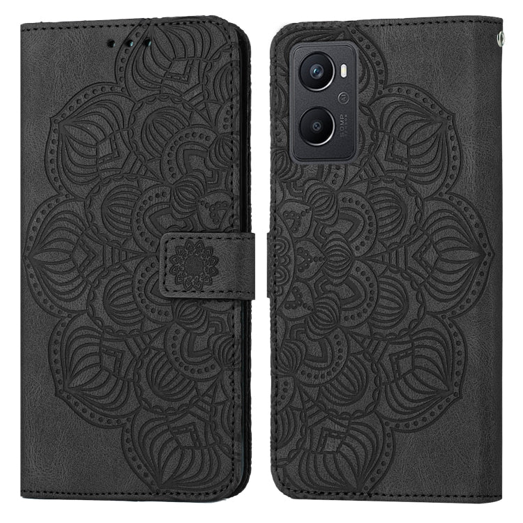 For OPPO A96 4G / Realme 9i Mandala Embossed Flip Leather Phone Case
