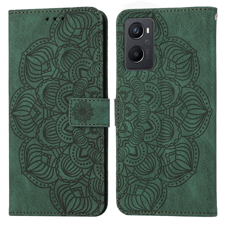 For OPPO A96 4G / Realme 9i Mandala Embossed Flip Leather Phone Case