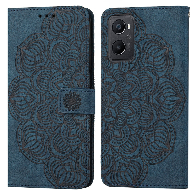 For OPPO A96 4G / Realme 9i Mandala Embossed Flip Leather Phone Case