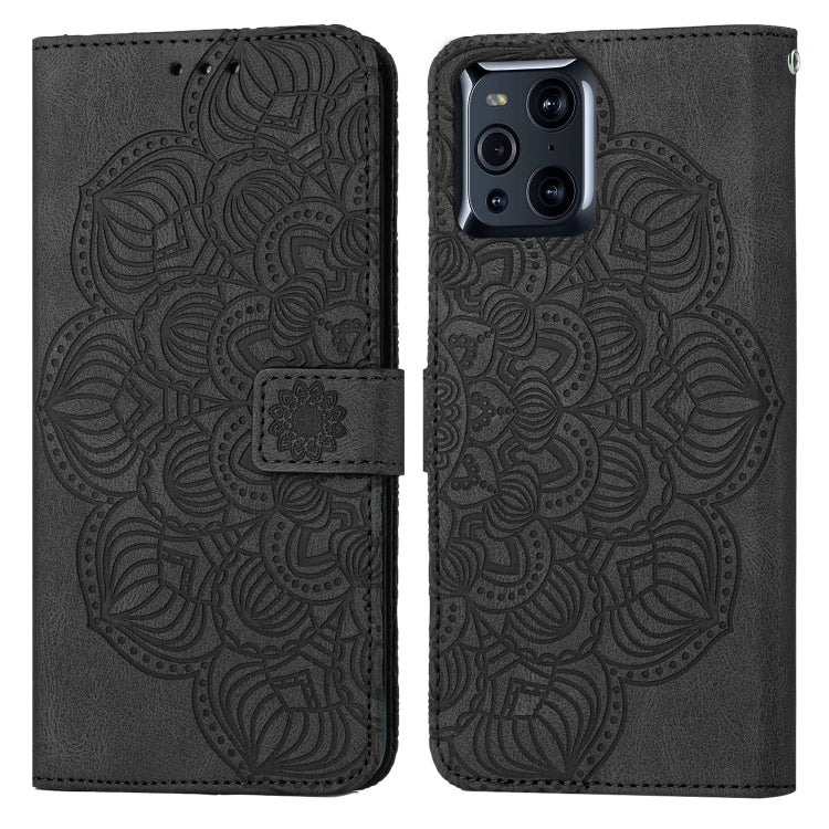 For OPPO Find X3 / Find X3 Pro Mandala Embossed Flip Leather Phone Case