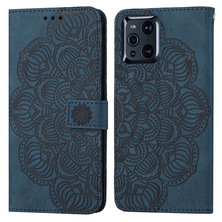 For OPPO Find X3 / Find X3 Pro Mandala Embossed Flip Leather Phone Case