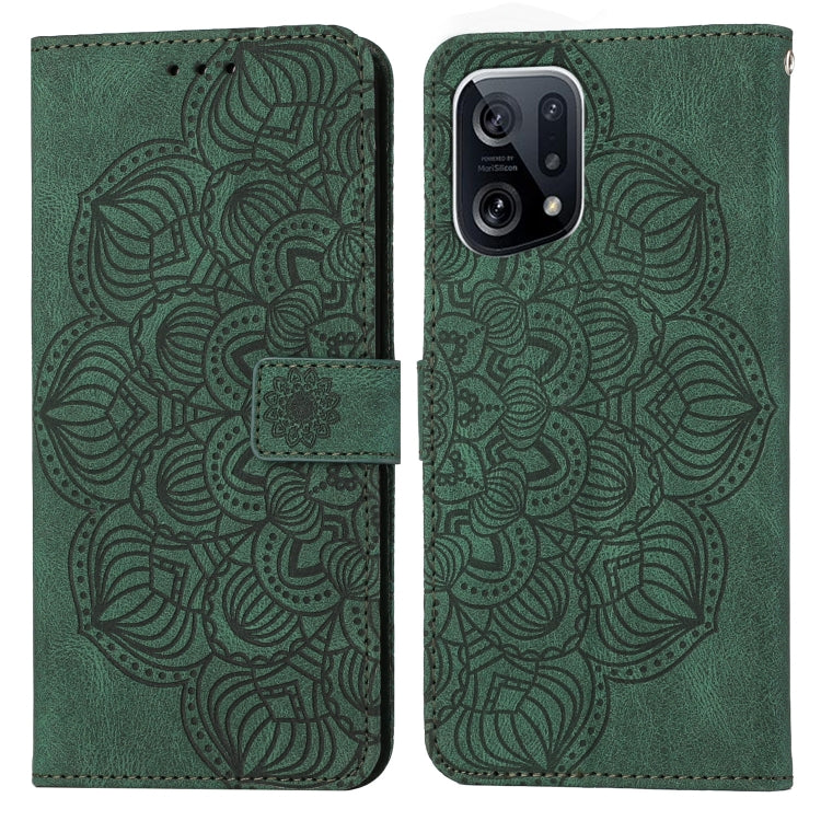 For OPPO Find X5 Mandala Embossed Flip Leather Phone Case