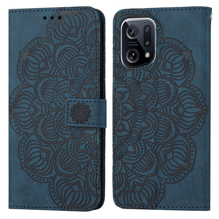 For OPPO Find X5 Pro Mandala Embossed Flip Leather Phone Case