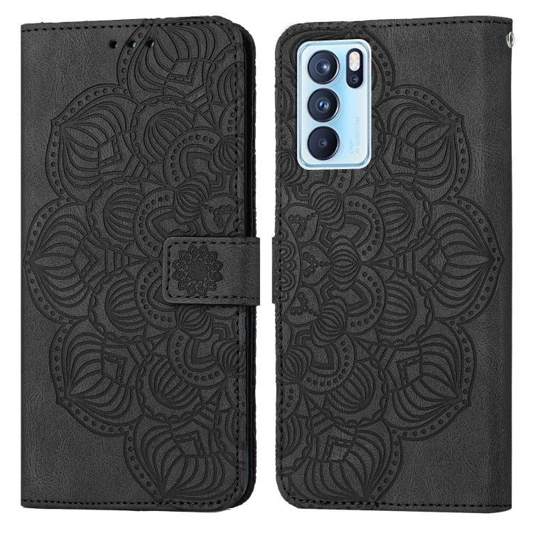For OPPO Reno6 Pro 5G Mandala Embossed Flip Leather Phone Case