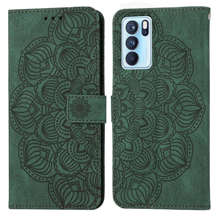 For OPPO Reno6 Pro 5G Mandala Embossed Flip Leather Phone Case