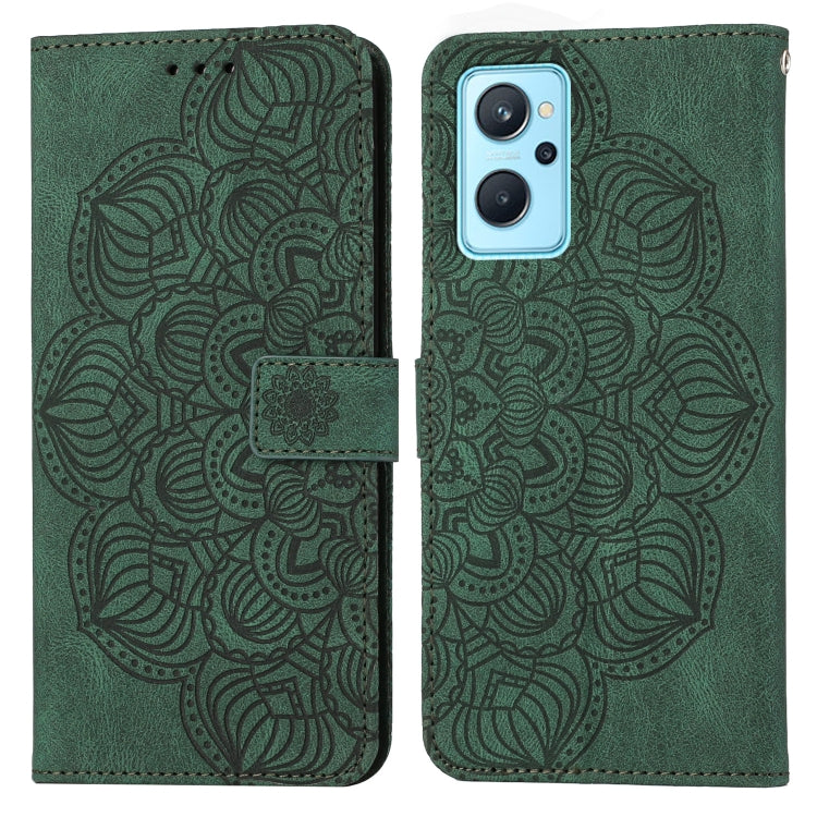 For OPPO Reno7 5G Mandala Embossed Flip Leather Phone Case
