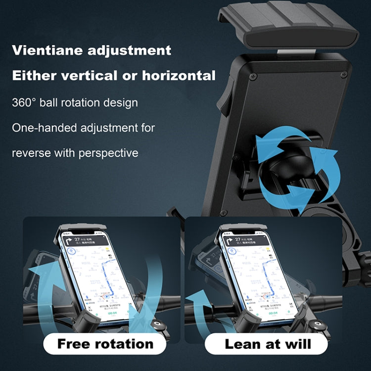 FLOVEME YXF226862 Bicycle Mobile Phone Holder for Handlebar(Black)