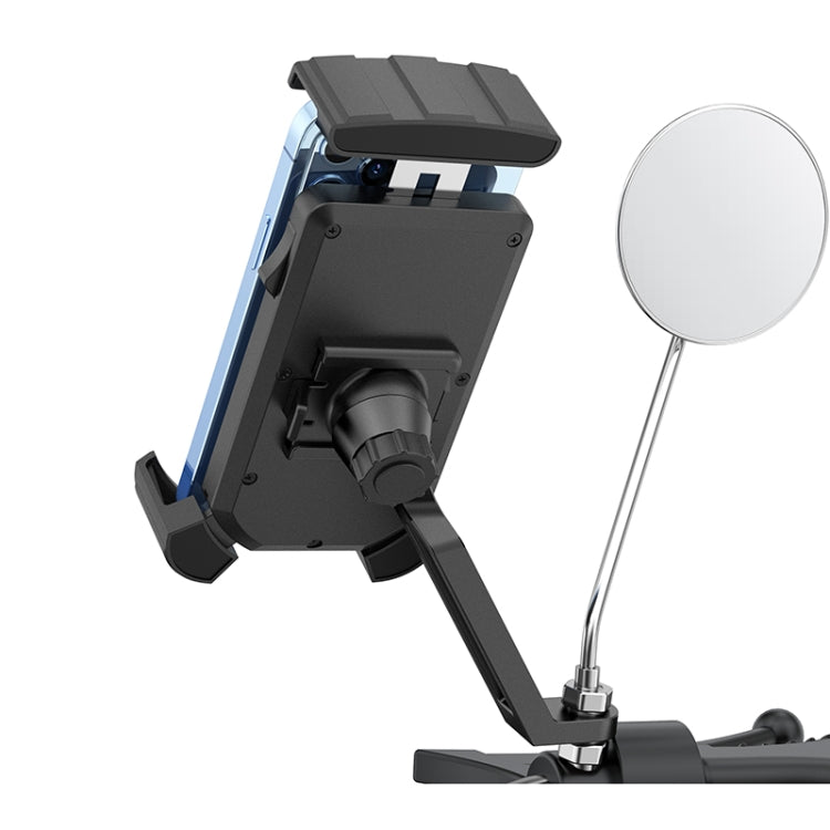 FLOVEME YXF226862 Bicycle Mobile Phone Holder for Rearview Mirror(Black)