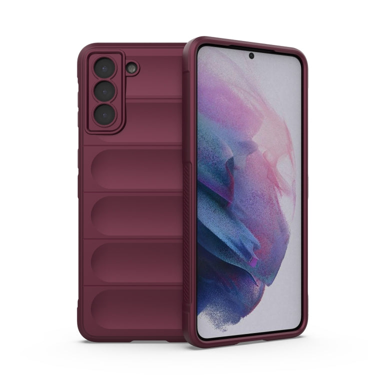 For Samsung Galaxy S21+ 5G Magic Shield TPU + Flannel Phone Case