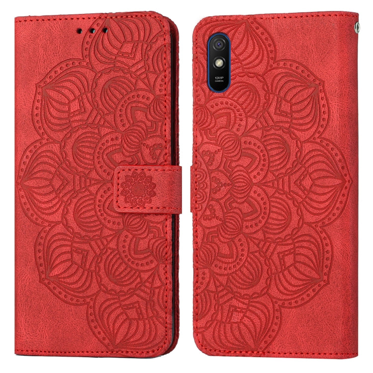 For Xiaomi Redmi 9A Mandala Embossed Flip Leather Phone Case