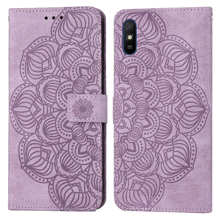 For Xiaomi Redmi 9A Mandala Embossed Flip Leather Phone Case