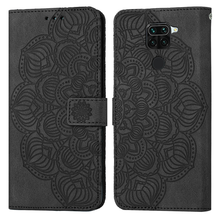 For Xiaomi Redmi Note 9 Mandala Embossed Flip Leather Phone Case