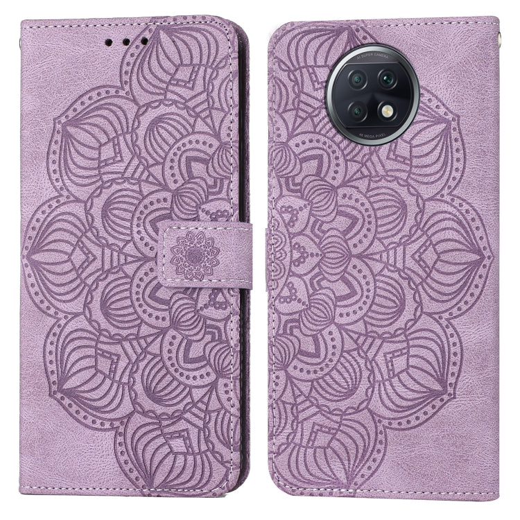 For Xiaomi Redmi Note 9T Mandala Embossed Flip Leather Phone Case