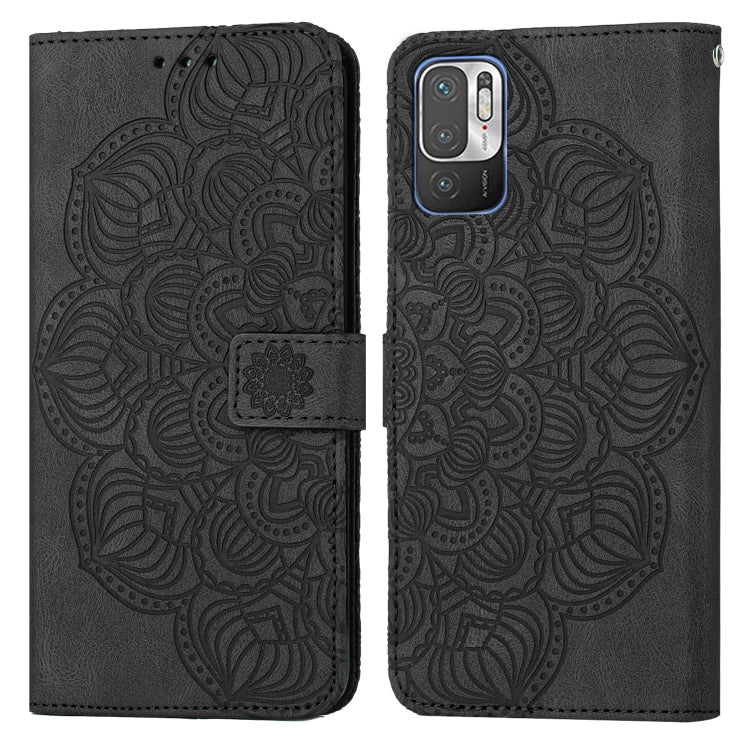 For Xiaomi Redmi Note 10 5G Mandala Embossed Flip Leather Phone Case