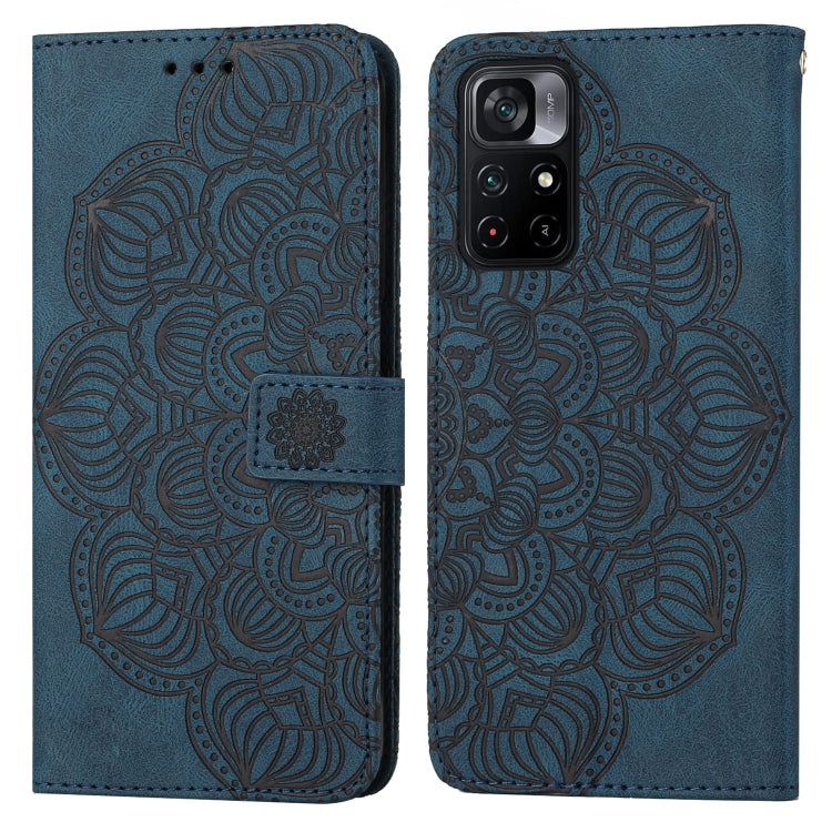 For Xiaomi Redmi Note 11 5G Mandala Embossed Flip Leather Phone Case