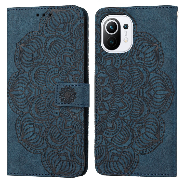For Xiaomi Mi 11 Lite Mandala Embossed Flip Leather Phone Case
