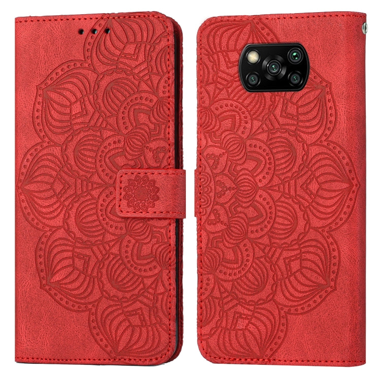 For Xiaomi Poco X3 NFC Mandala Embossed Flip Leather Phone Case