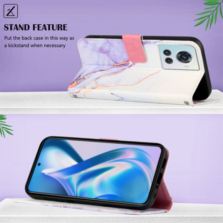 For OnePlus Ace Marble Pattern Flip Leather Phone Case