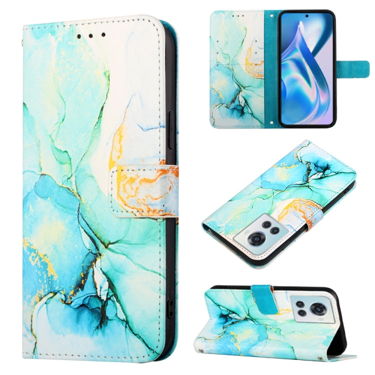 For OnePlus Ace Marble Pattern Flip Leather Phone Case