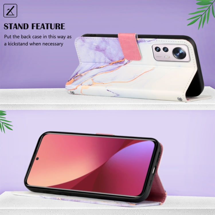 For Xiaomi 12 Lite Marble Pattern Flip Leather Phone Case