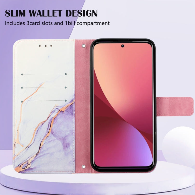 For Xiaomi 12 Lite Marble Pattern Flip Leather Phone Case