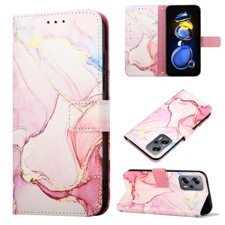 For Xiaomi Redmi Note 11T Pro Marble Pattern Flip Leather Phone Case